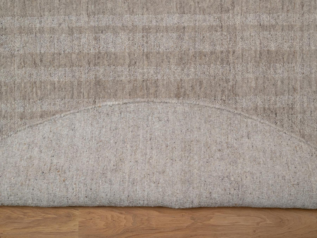 8'0" x 8'0" New Hand Loomed Brown Wool Round Oriental Rug - MOA10291666