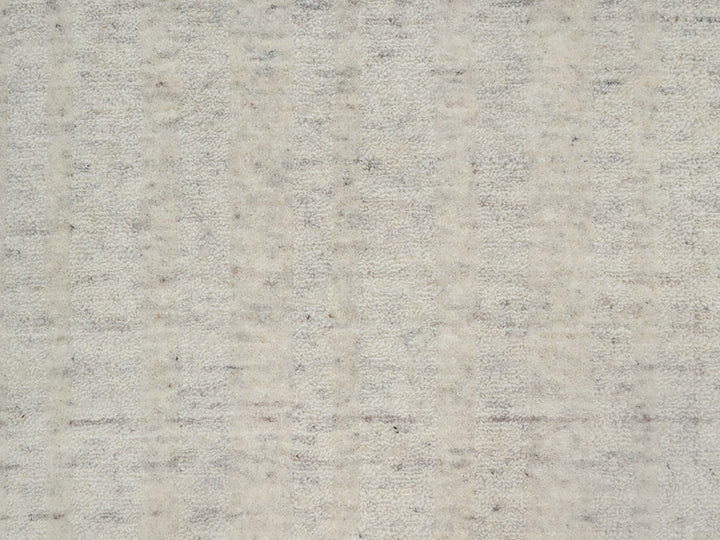 2'7" x 12'0" New Hand Loomed Ivory Wool Runner Oriental Rug - MOA10291668