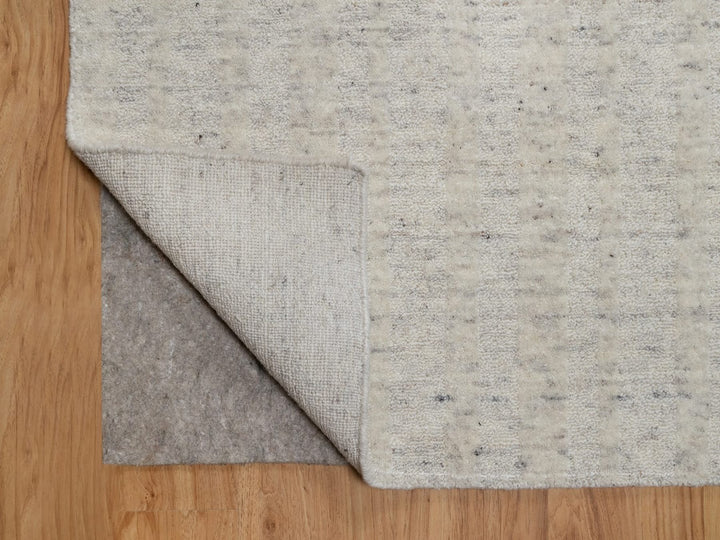 8'11" x 12'0" New Hand Loomed Ivory Wool Rectangle Oriental Rug - MOA10291673