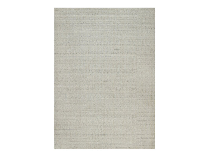 8'10" x 11'11" New Hand Loomed Ivory Wool Rectangle Oriental Rug - MOA10291675
