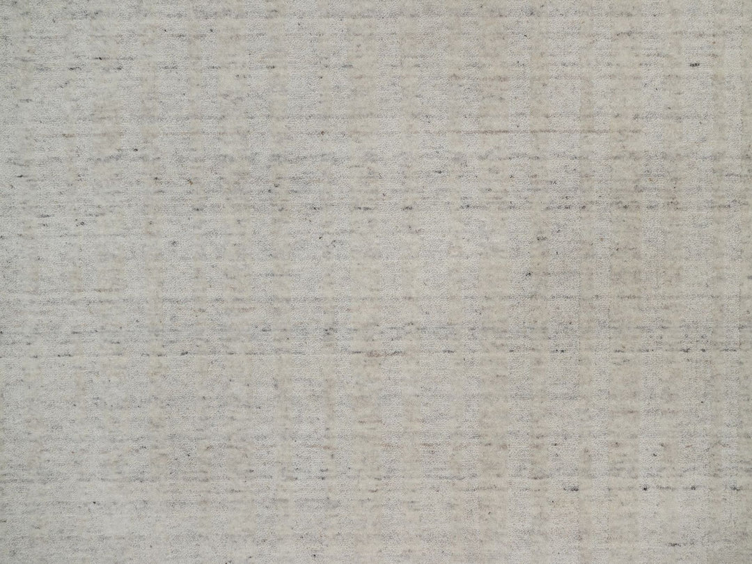 8'10" x 11'11" New Hand Loomed Ivory Wool Rectangle Oriental Rug - MOA10291675