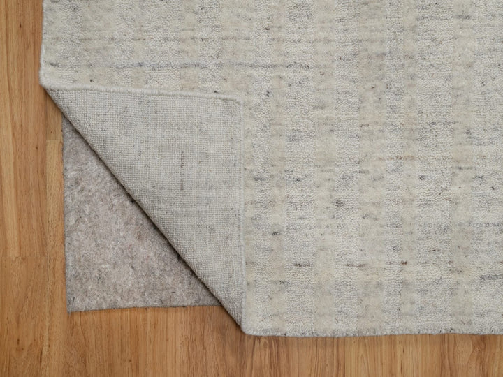 8'1" x 10'0" New Hand Loomed Ivory Wool Rectangle Oriental Rug - MOA10291677