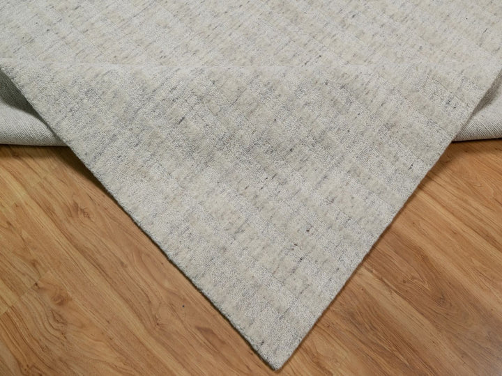 8'1" x 10'0" New Hand Loomed Ivory Wool Rectangle Oriental Rug - MOA10291677