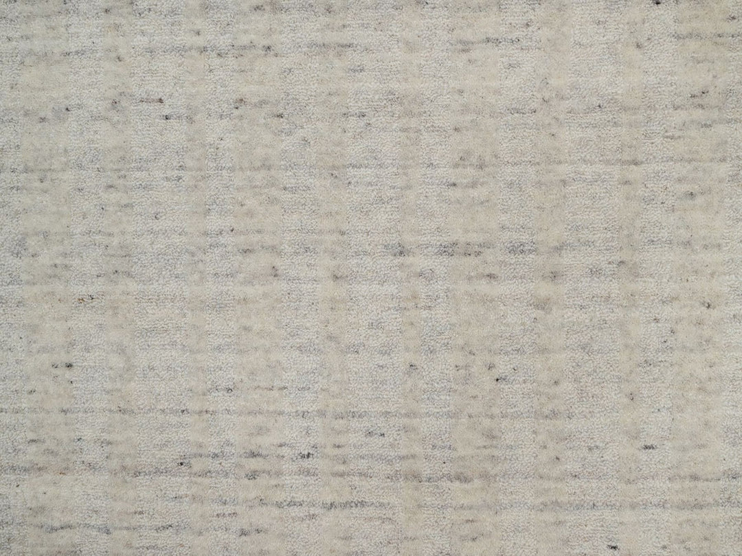 6'0" x 6'0" New Hand Loomed Ivory Wool Round Oriental Rug - MOA10291681