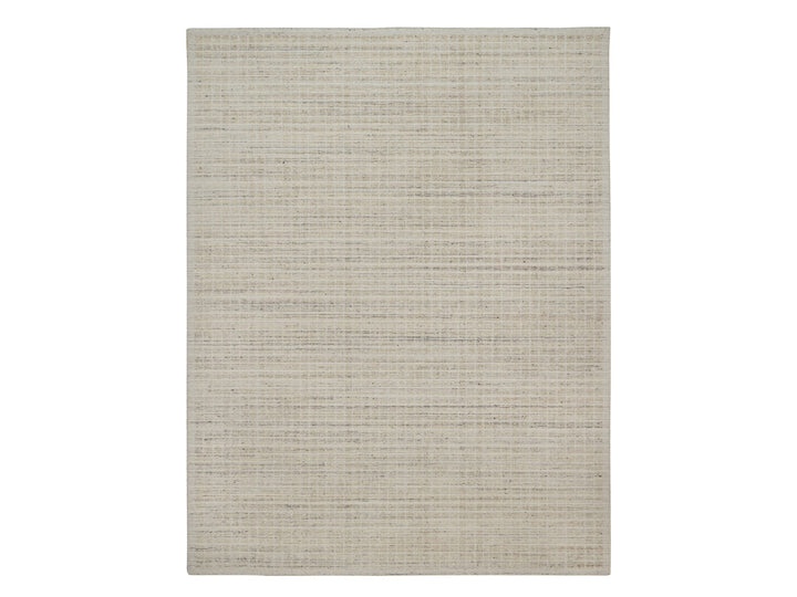 9'2" x 12'0" New Hand Loomed Ivory Wool Rectangle Oriental Rug - MOA10291682