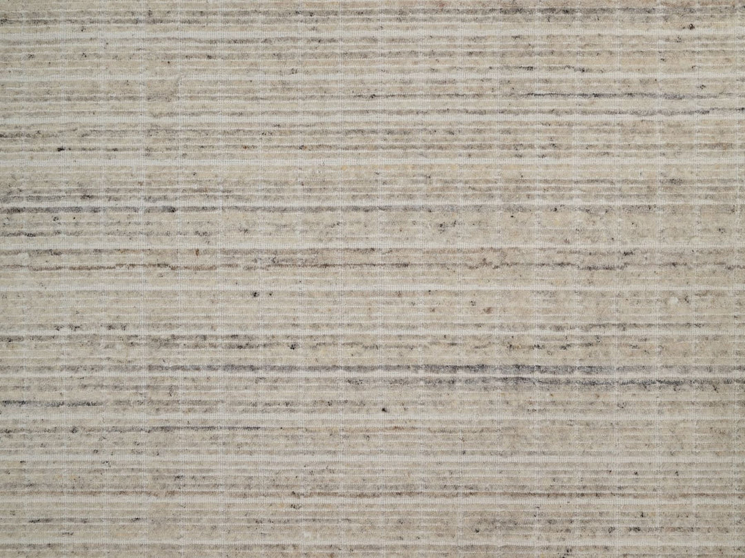 9'2" x 12'0" New Hand Loomed Ivory Wool Rectangle Oriental Rug - MOA10291682