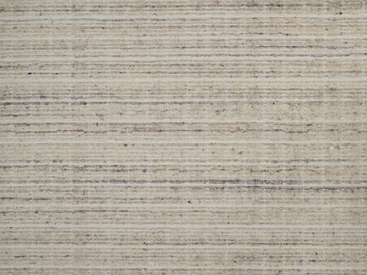 9'2" x 12'0" New Hand Loomed Ivory Wool Rectangle Oriental Rug - MOA10291682