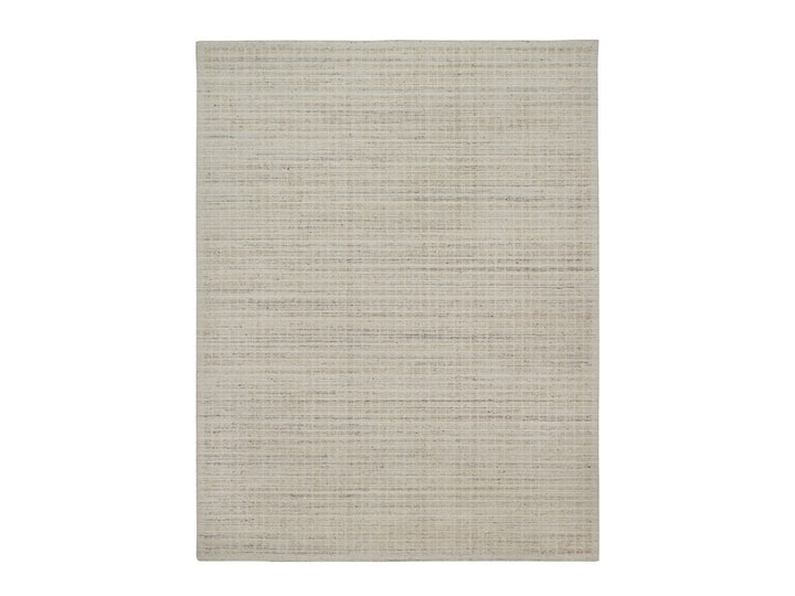 9'1" x 12'0" New Hand Loomed Ivory Wool Rectangle Oriental Rug - MOA10291685