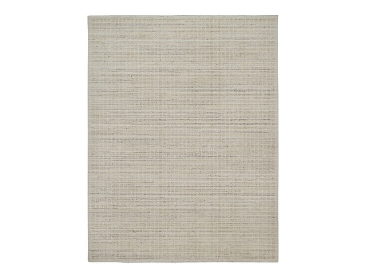 9'1" x 12'0" New Hand Loomed Ivory Wool Rectangle Oriental Rug - MOA10291686