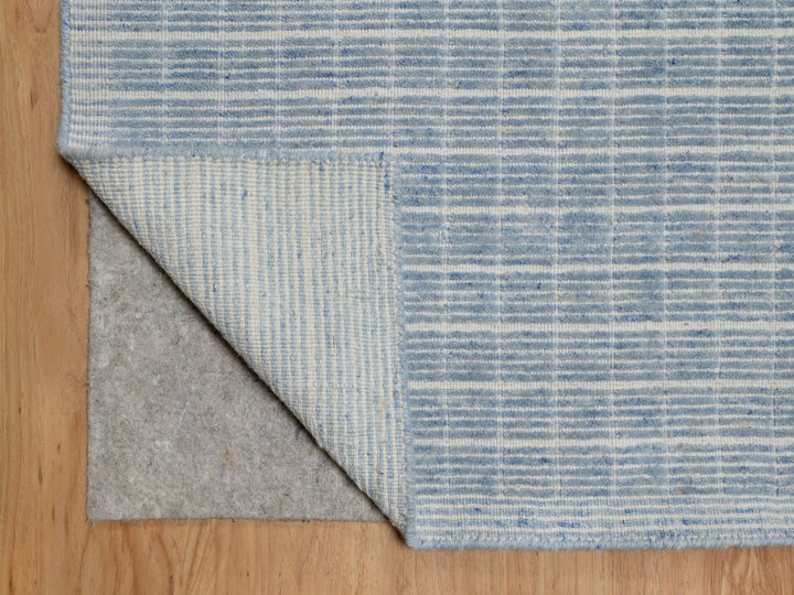 9'1" x 12'0" New Hand Loomed Blue Wool Rectangle Oriental Rug - MOA10291687