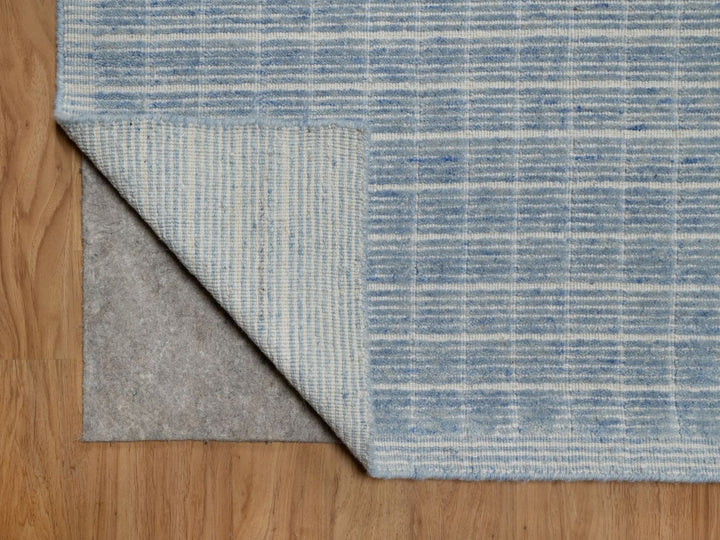 10'1" x 13'11" New Hand Loomed Blue Wool Rectangle Oriental Rug - MOA10291688