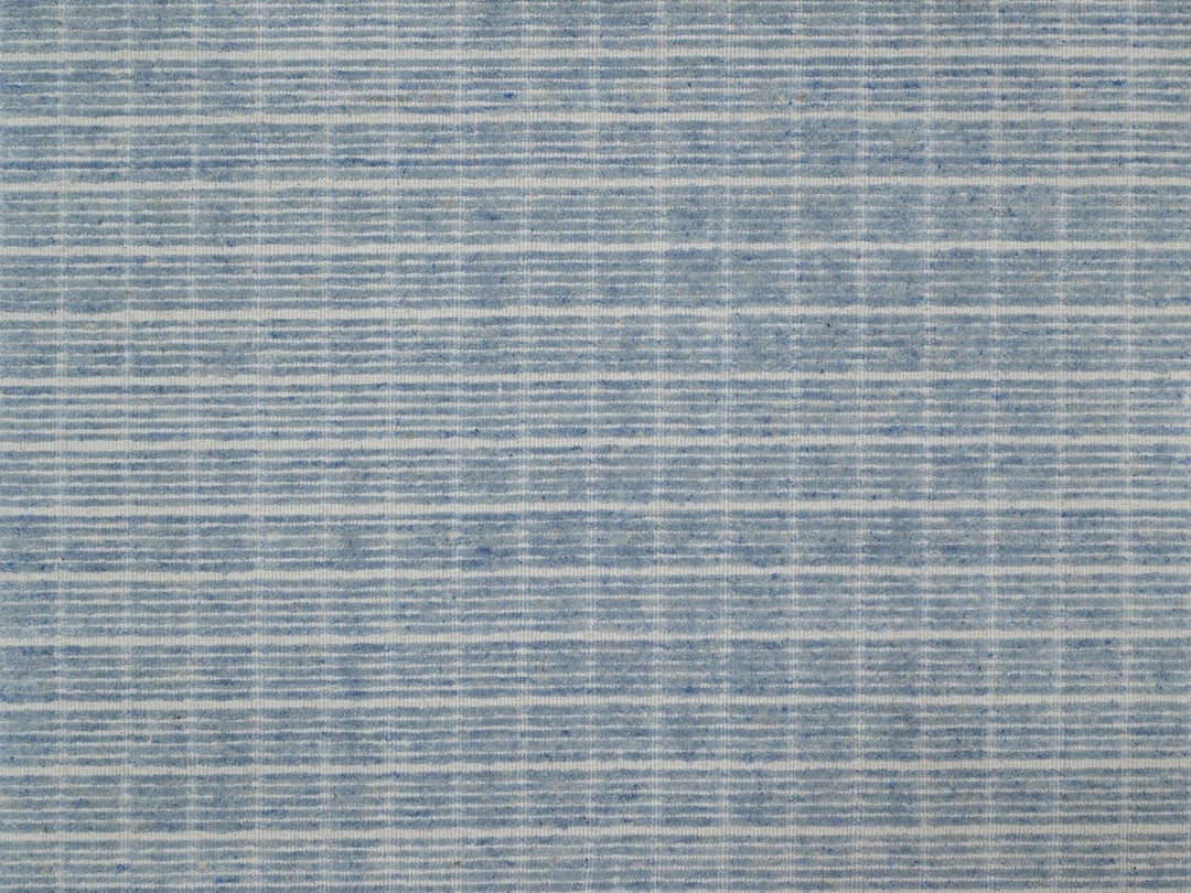 10'0" x 13'11" New Hand Loomed Blue Wool Rectangle Oriental Rug - MOA10291689