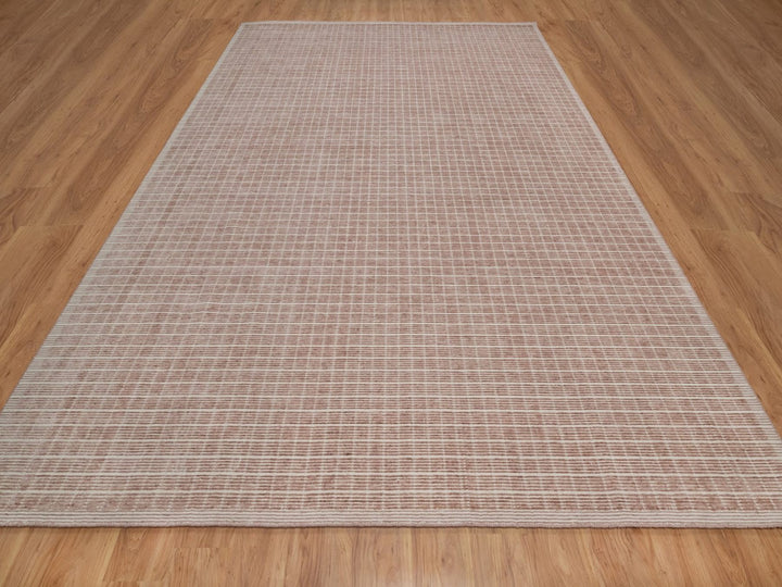 10'1" x 14'0" New Hand Loomed Pink Wool Rectangle Oriental Rug - MOA10291692