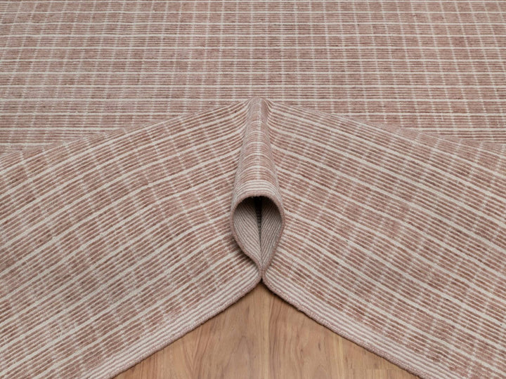 10'1" x 14'0" New Hand Loomed Pink Wool Rectangle Oriental Rug - MOA10291692