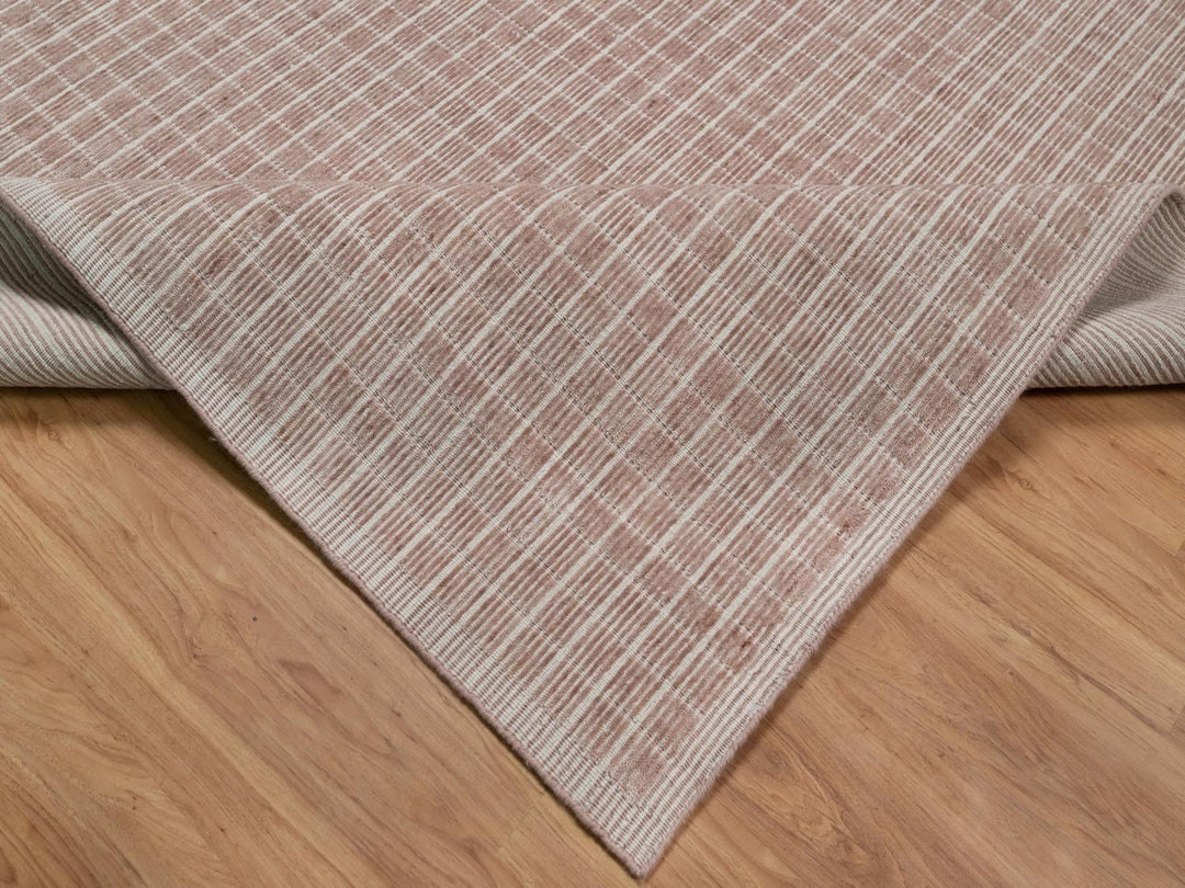 10'1" x 14'0" New Hand Loomed Pink Wool Rectangle Oriental Rug - MOA10291692