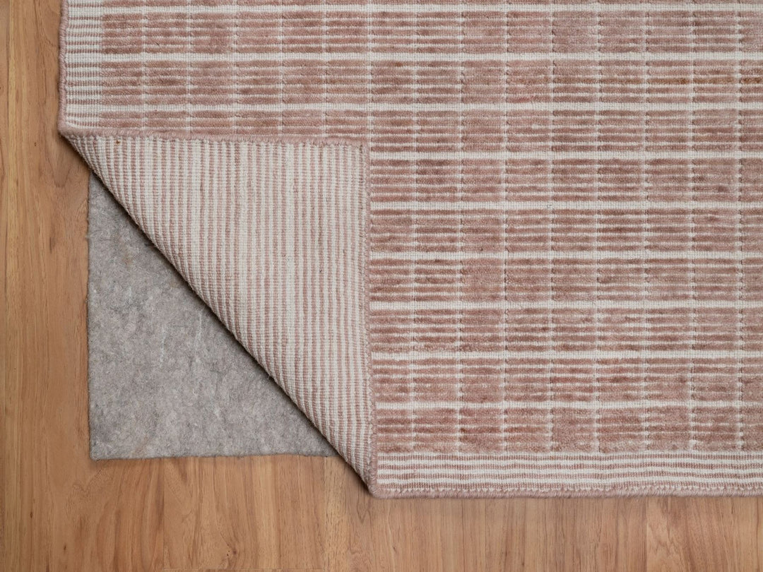 9'2" x 12'0" New Hand Loomed Pink Wool Rectangle Oriental Rug - MOA10291696