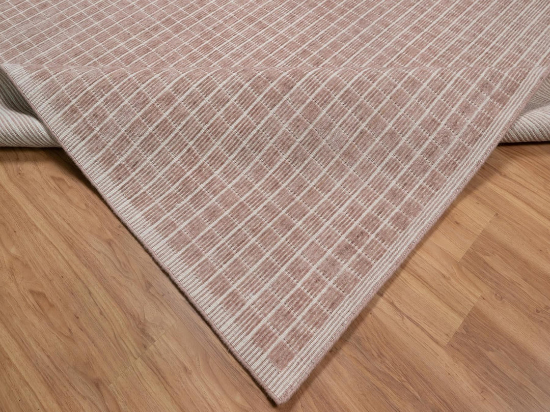 9'2" x 12'0" New Hand Loomed Pink Wool Rectangle Oriental Rug - MOA10291696