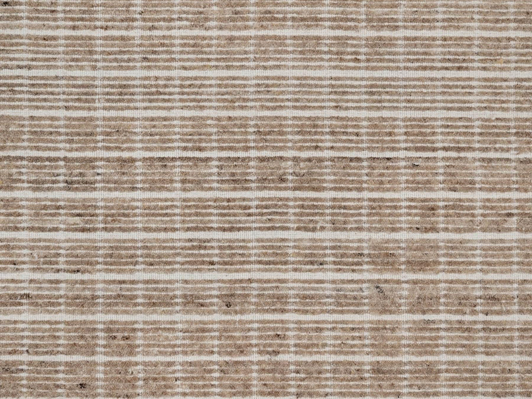 8'1" x 10'0" New Hand Loomed Brown Wool Rectangle Oriental Rug - MOA10291700