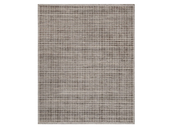 8'0" x 10'0" New Hand Loomed Brown Wool Rectangle Oriental Rug - MOA10291704