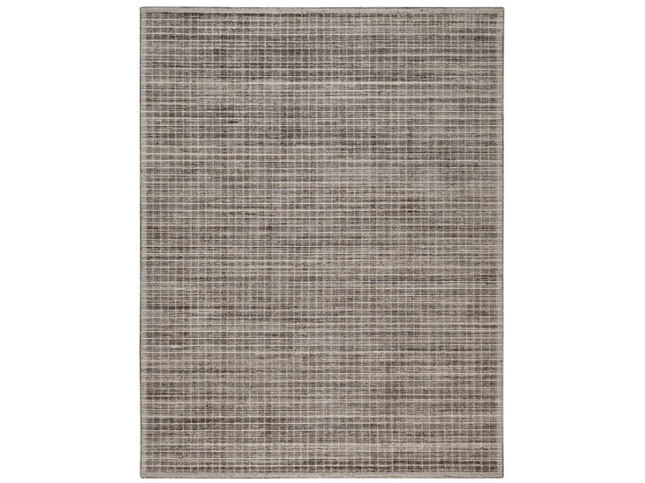 9'1" x 12'0" New Hand Loomed Brown Wool Rectangle Oriental Rug - MOA10291705