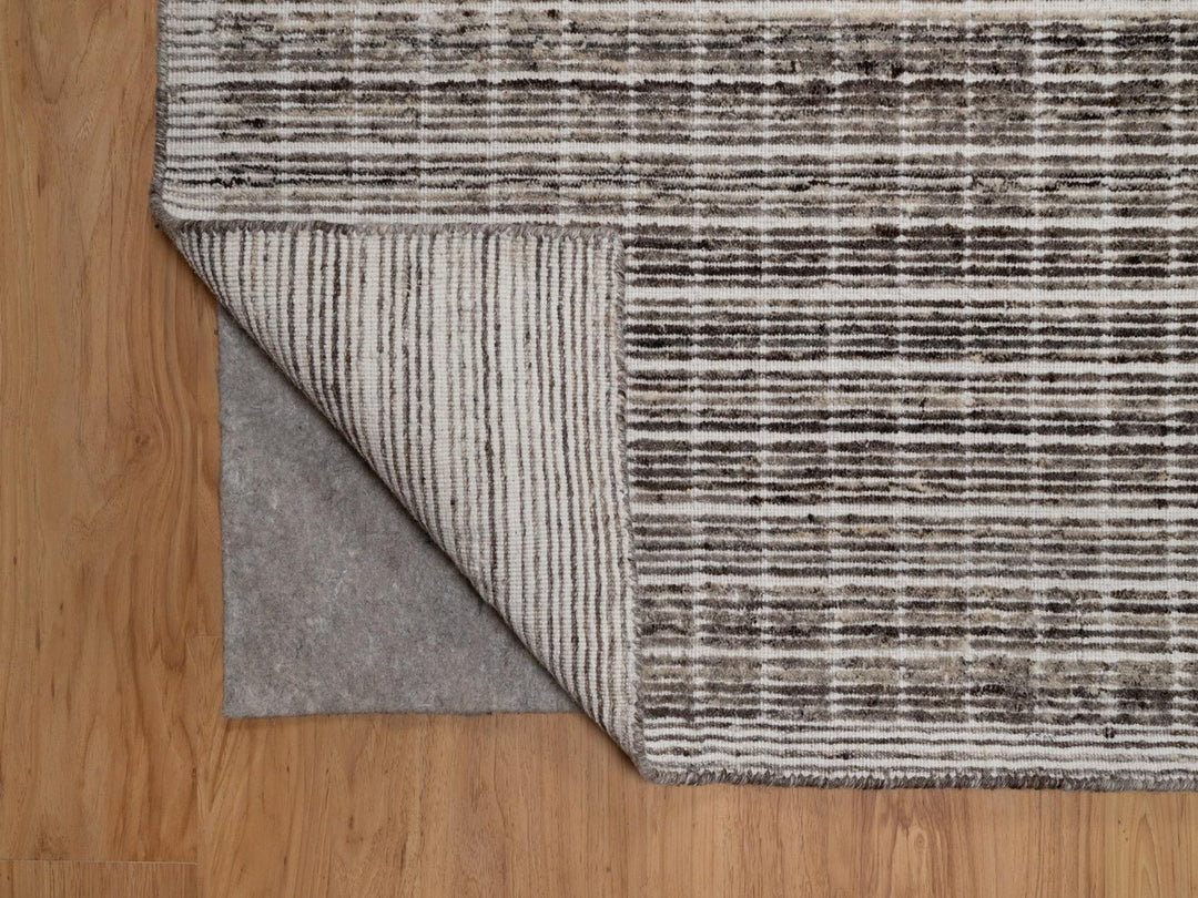 9'1" x 12'0" New Hand Loomed Brown Wool Rectangle Oriental Rug - MOA10291705
