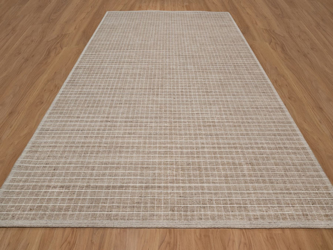 10'0" x 13'11" New Hand Loomed Brown Wool Rectangle Oriental Rug - MOA10291706