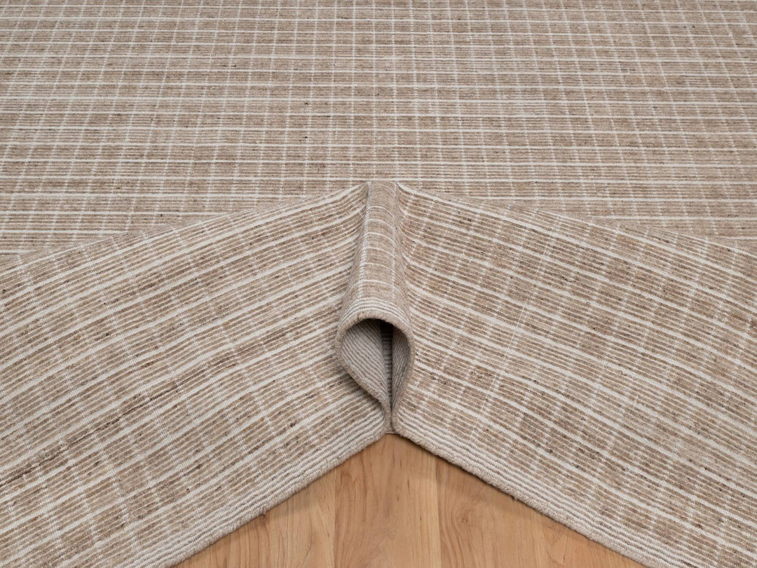 10'0" x 13'11" New Hand Loomed Brown Wool Rectangle Oriental Rug - MOA10291706