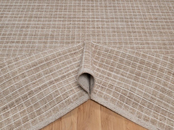10'0" x 13'11" New Hand Loomed Brown Wool Rectangle Oriental Rug - MOA10291706