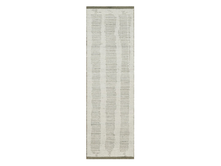 2'6" x 7'11" New Hand Woven Ivory Wool Runner Oriental Rug - MOA10291722