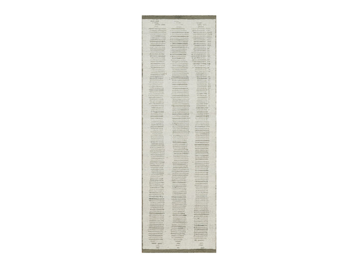 2'5" x 7'11" New Hand Woven Ivory Wool Runner Oriental Rug - MOA10291723