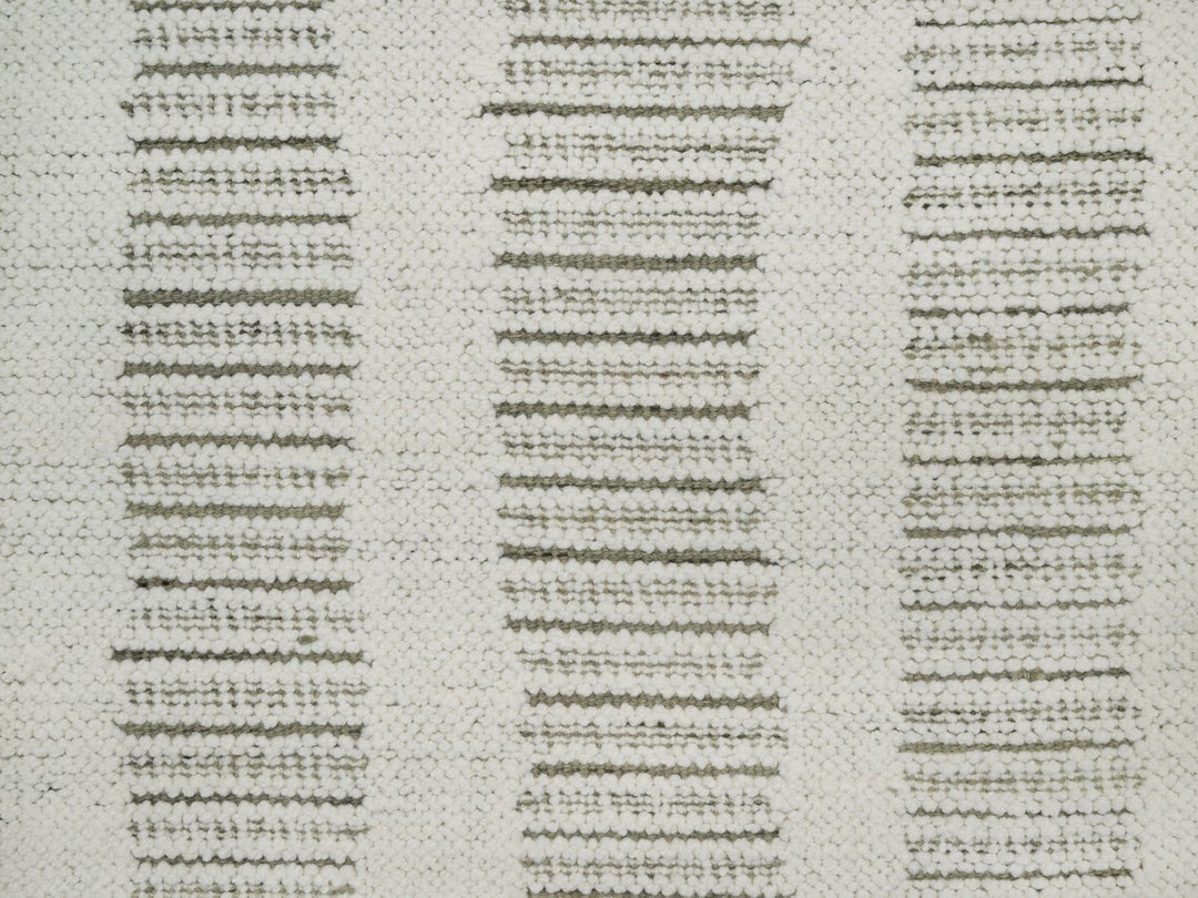 2'6" x 11'10" New Hand Woven Ivory Wool Runner Oriental Rug - MOA10291724