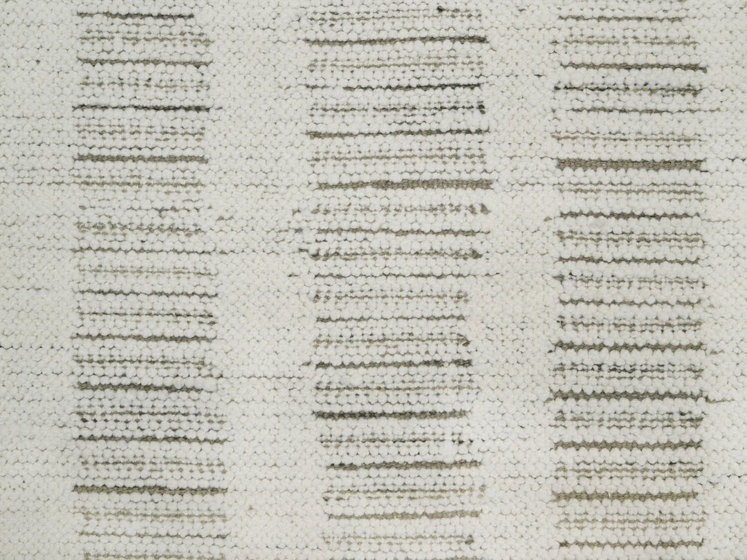 2'6" x 9'11" New Hand Woven Ivory Wool Runner Oriental Rug - MOA10291727