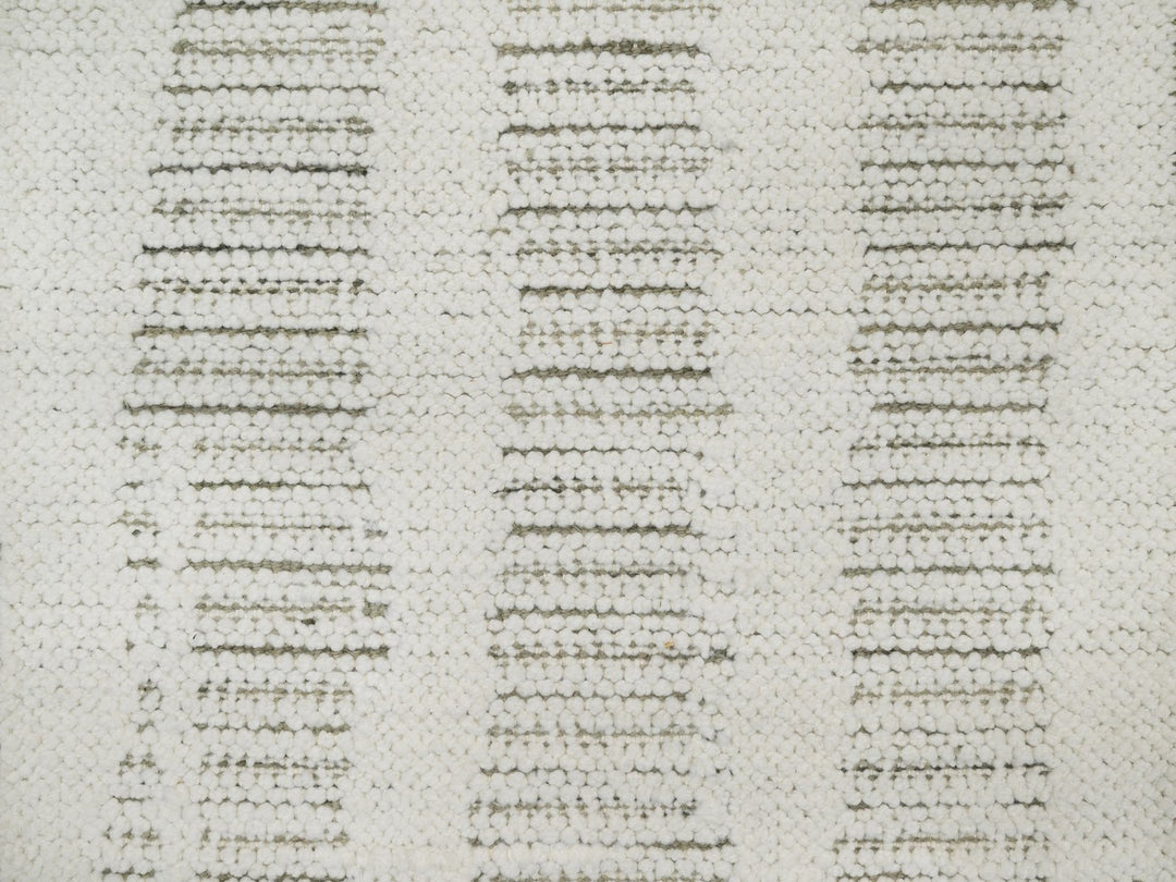 2'0" x 3'0" New Hand Woven Ivory Wool Rectangle Oriental Rug - MOA10291731