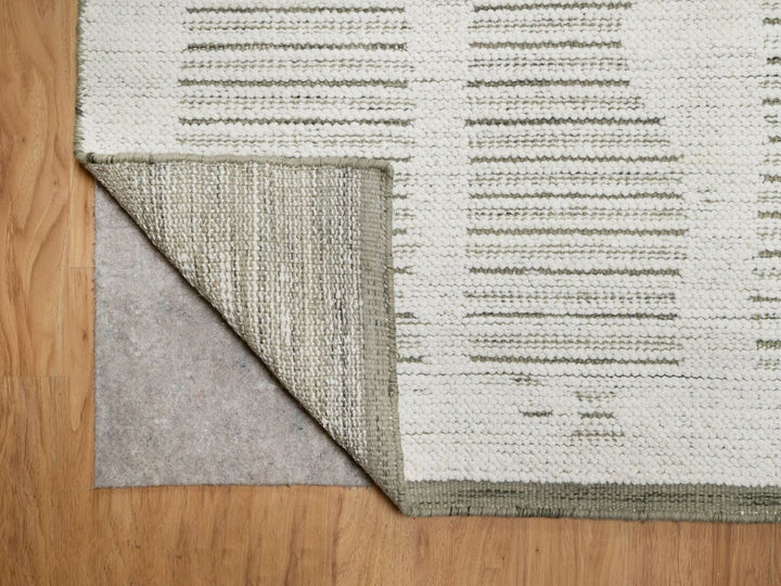 10'0" x 14'1" New Hand Woven Ivory Wool Rectangle Oriental Rug - MOA10291736