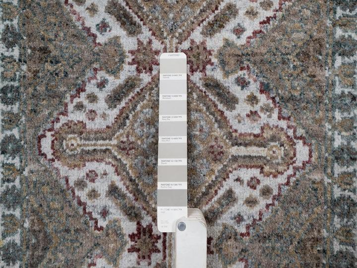 1'11" x 3'0" New Hand Knotted Ivory Wool Rectangle Oriental Rug - MOA10291765