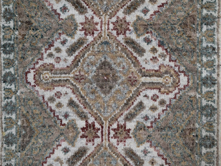 1'11" x 3'0" New Hand Knotted Ivory Wool Rectangle Oriental Rug - MOA10291765