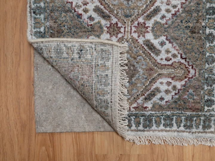 1'11" x 3'0" New Hand Knotted Ivory Wool Rectangle Oriental Rug - MOA10291767
