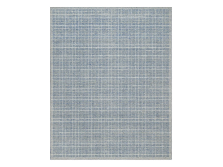 7'11" x 10'1" New Hand Loomed Blue Wool Rectangle Oriental Rug - MOA10291768
