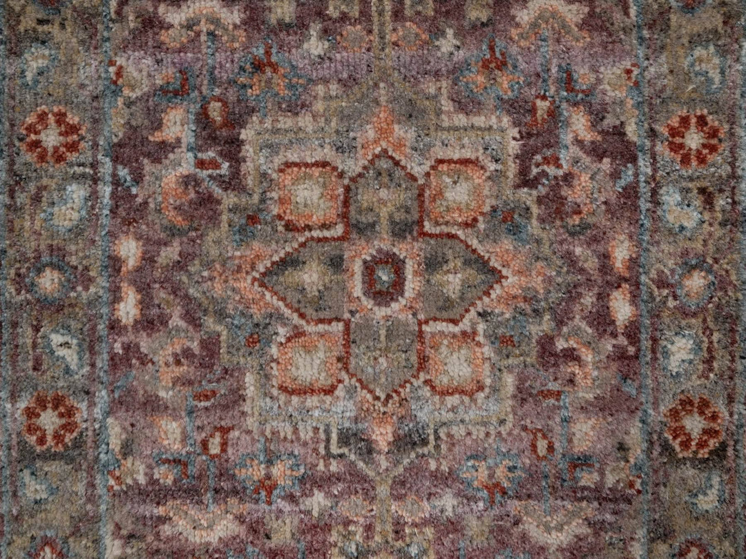 1'10" x 3'0" New Hand Knotted Red Wool Rectangle Oriental Rug - MOA10291769