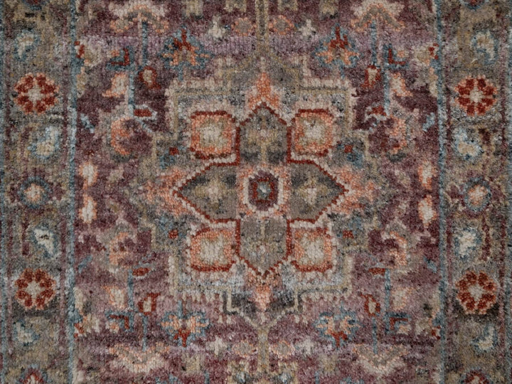 1'10" x 3'0" New Hand Knotted Red Wool Rectangle Oriental Rug - MOA10291769