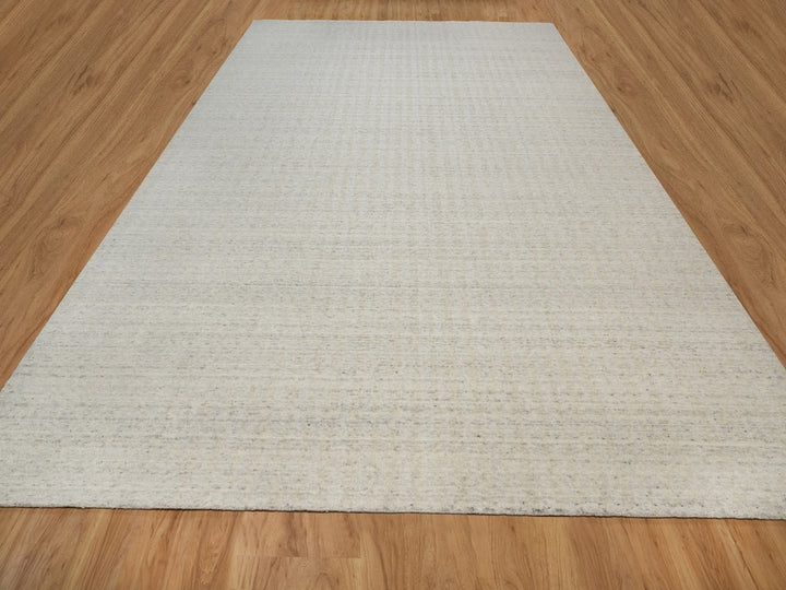 11'11" x 15'0" New Hand Loomed Ivory Wool Rectangle Oriental Rug - MOA10291773