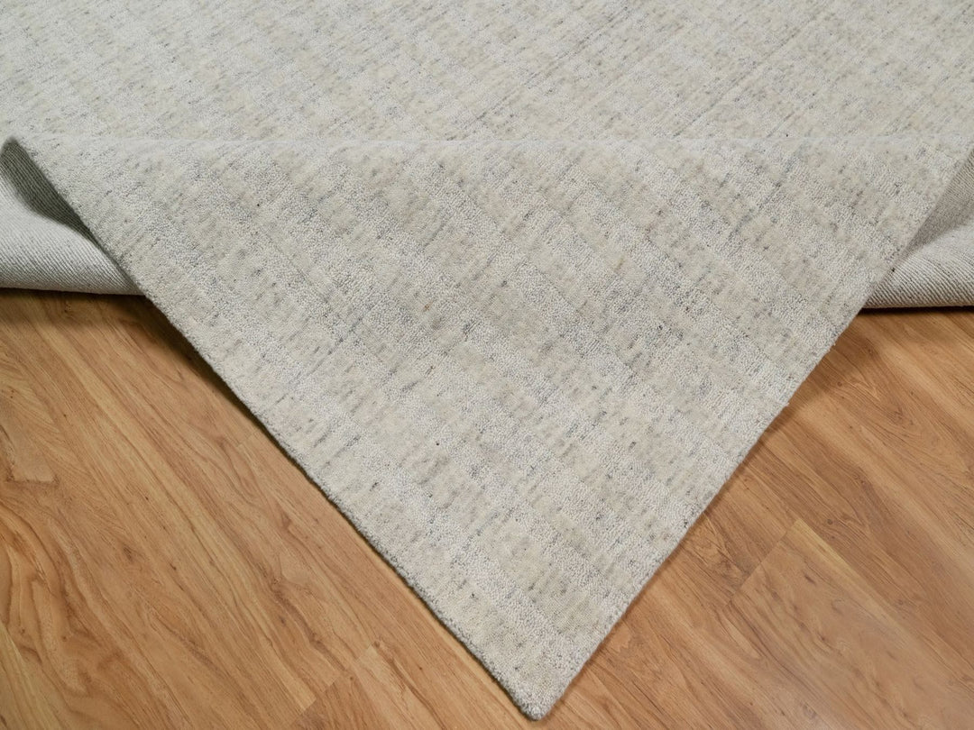 11'11" x 15'0" New Hand Loomed Ivory Wool Rectangle Oriental Rug - MOA10291773
