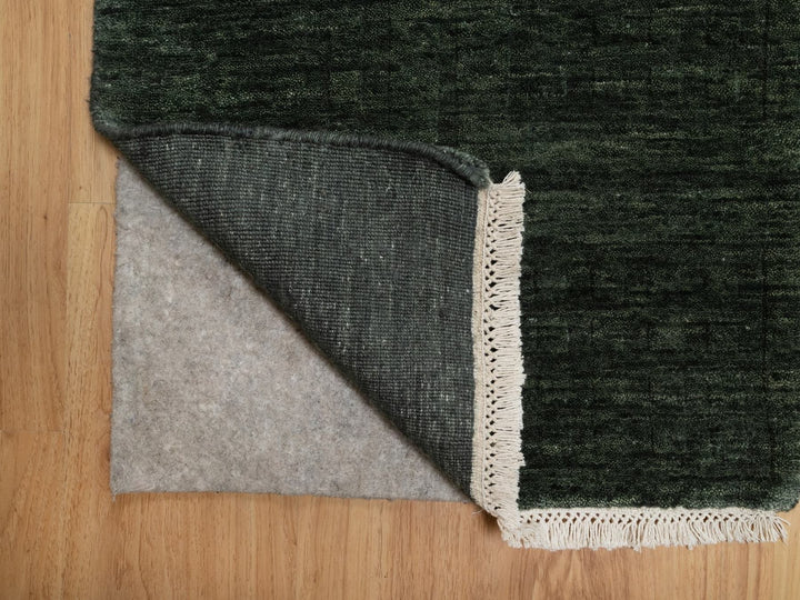 1'11" x 2'8" New Hand Loomed Green Wool Rectangle Oriental Rug - MOA10291781