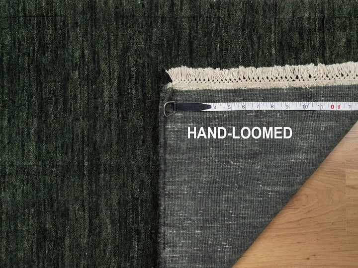 1'11" x 2'8" New Hand Loomed Green Wool Rectangle Oriental Rug - MOA10291781