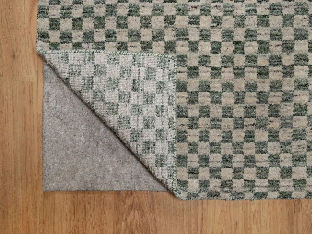 2'0" x 3'0" New Hand Loomed Beige Wool Rectangle Oriental Rug - MOA10291782