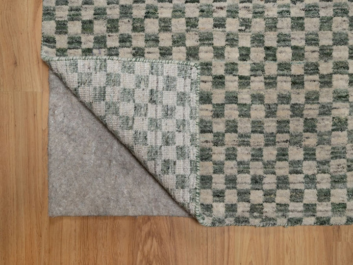 2'0" x 3'0" New Hand Loomed Beige Wool Rectangle Oriental Rug - MOA10291782