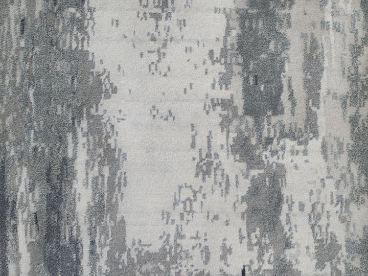 2'8" x 23'10" New Hand Knotted Ivory Wool & Silk Runner Oriental Rug - MOA10291784