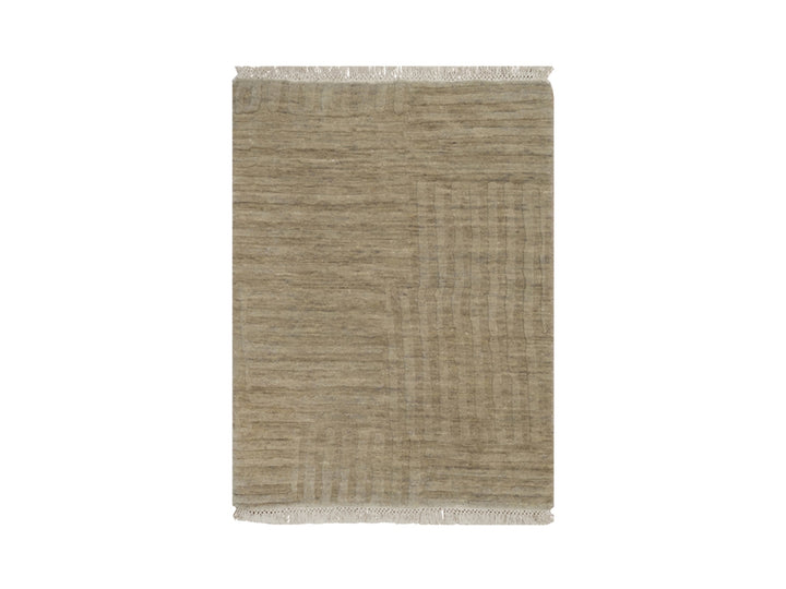 2'0" x 2'8" New Hand Loomed Beige Wool Rectangle Oriental Rug - MOA10291786