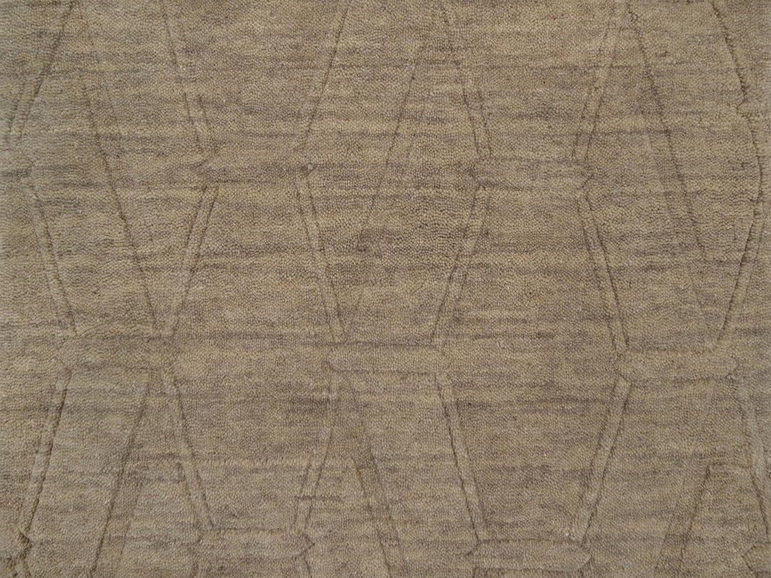 1'11" x 2'9" New Hand Loomed Brown Wool Rectangle Oriental Rug - MOA10291787