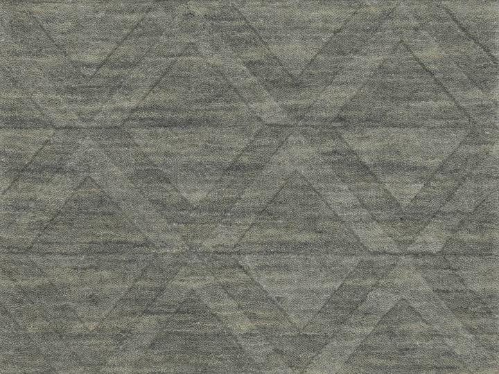 1'11" x 2'9" New Hand Loomed Grey Wool Rectangle Oriental Rug - MOA10291788